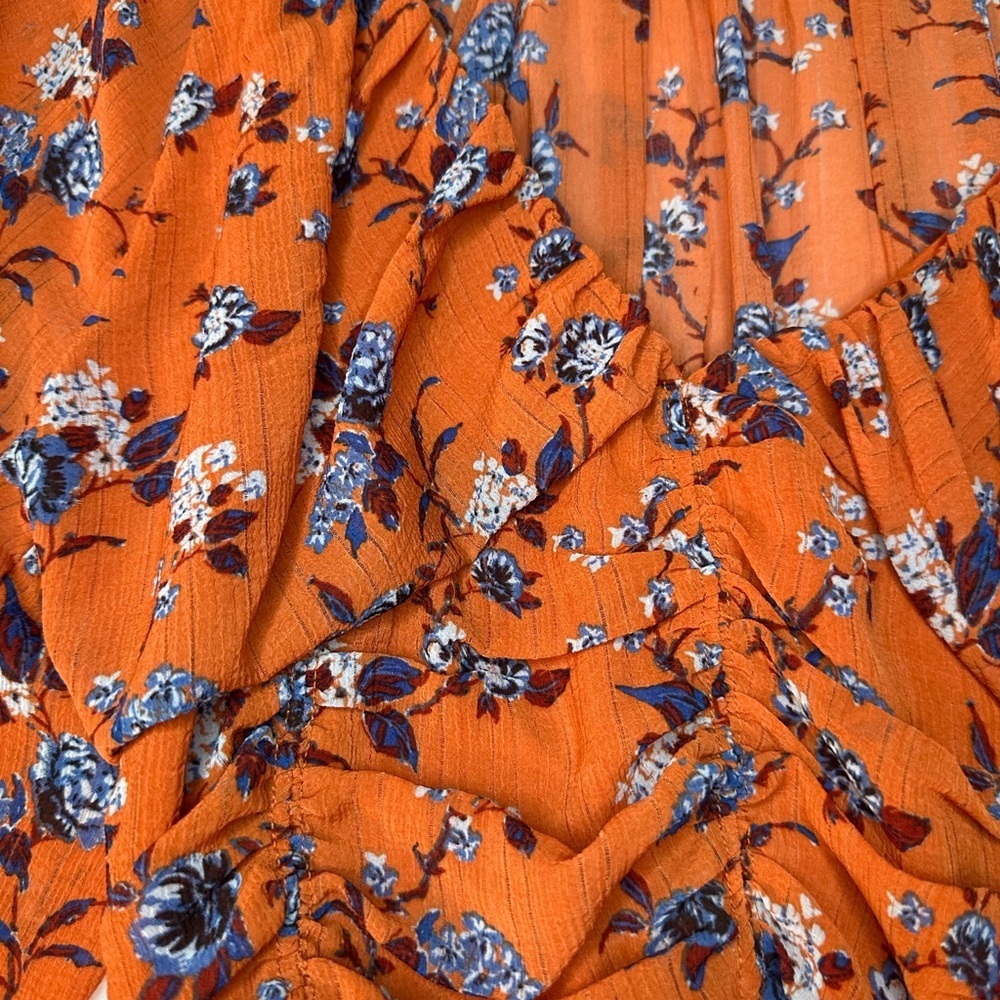 FREE PEOPLE Final Rose Blouse In Rust Combo Women’s Size M - Picture 4 of 8